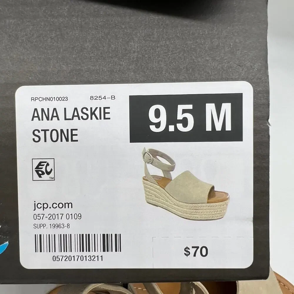 a.n.a Laskie Women Shoes Ankle Buckle Strap Sandals Brown Stone Size 9.5M
